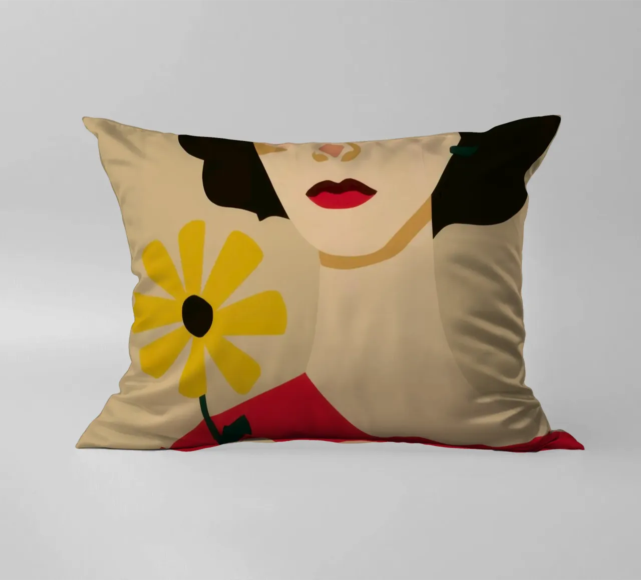 Labbro cremisi classico cuscino da Selene Shade