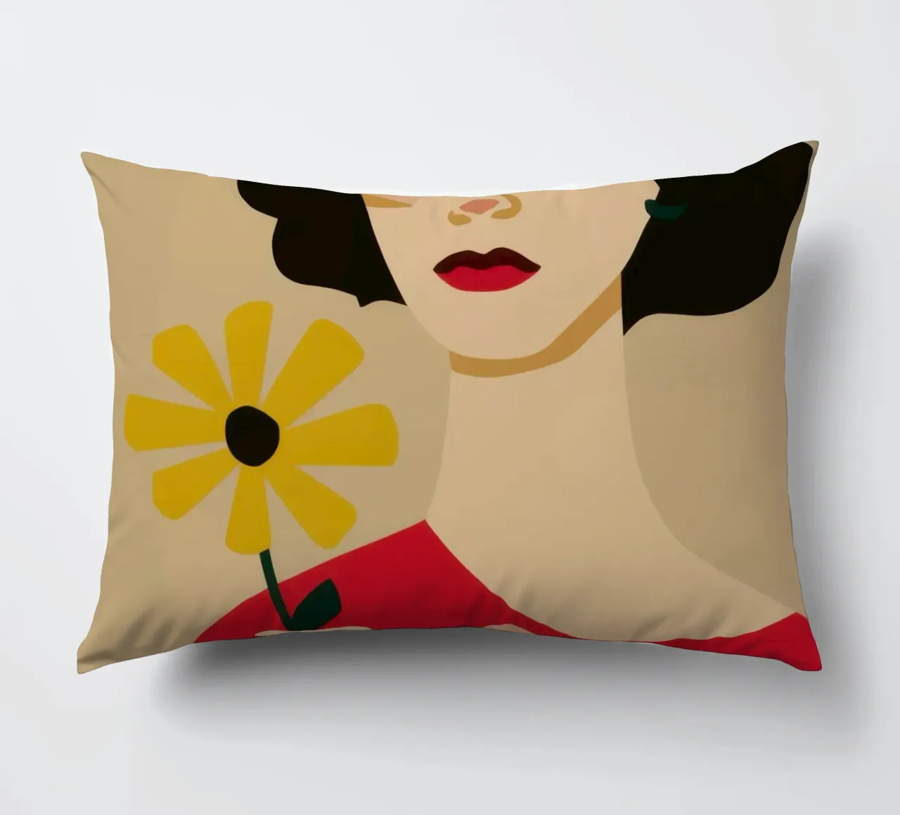 Labbro cremisi classico cuscino da Selene Shade