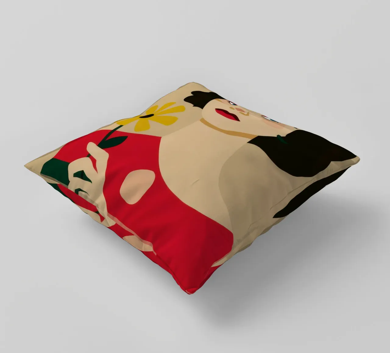 Labbro cremisi classico cuscino da Selene Shade