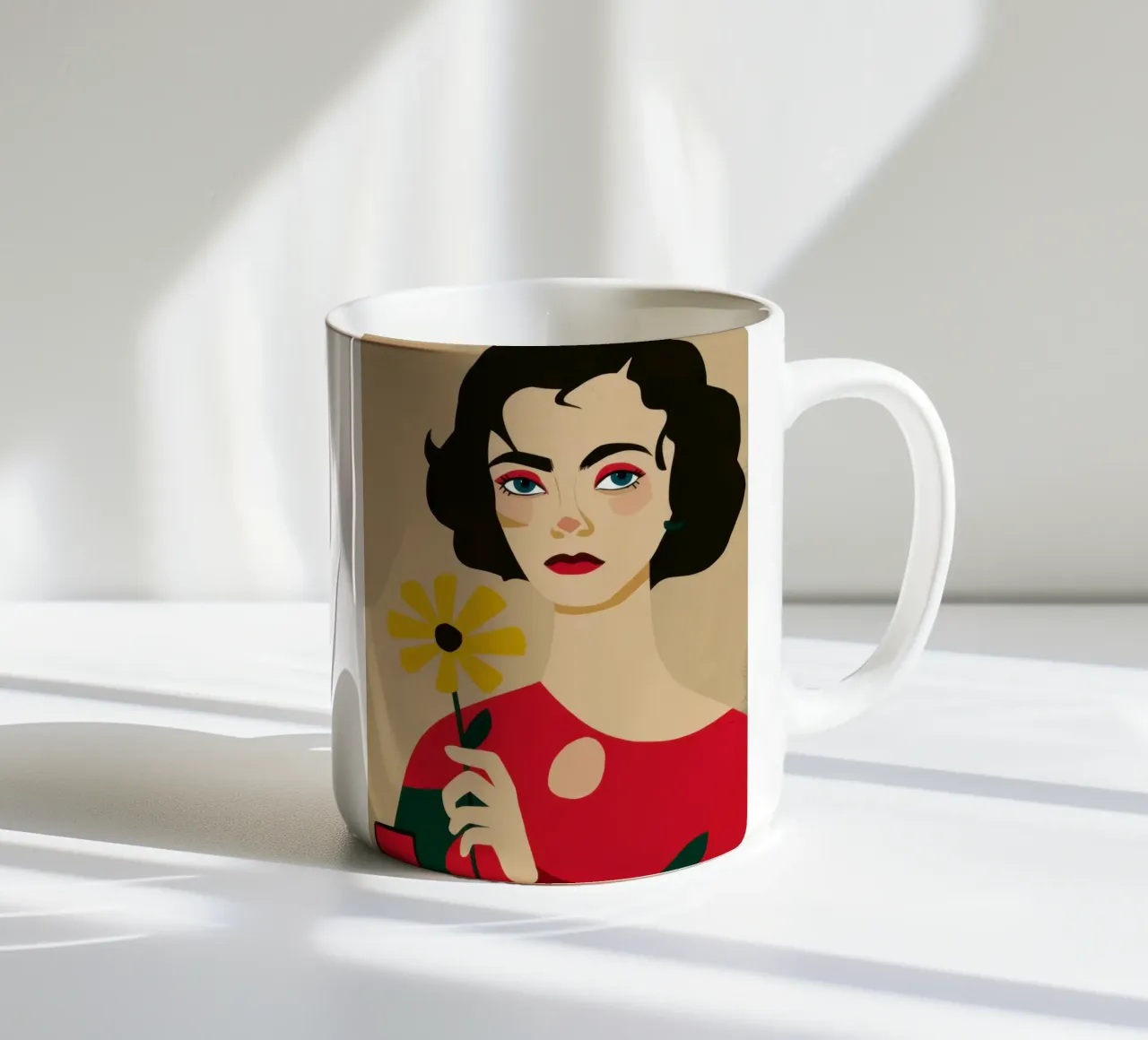 Labbro cremisi classico tazza in ceramica da Selene Shade