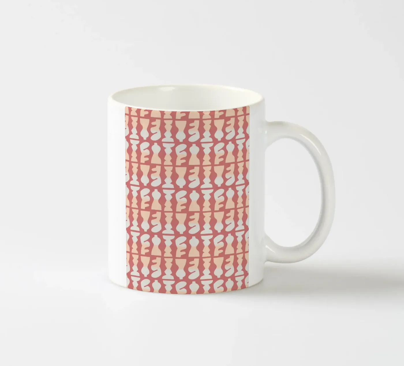 Repetitive pattern 24 ceramic mug by Little Dean