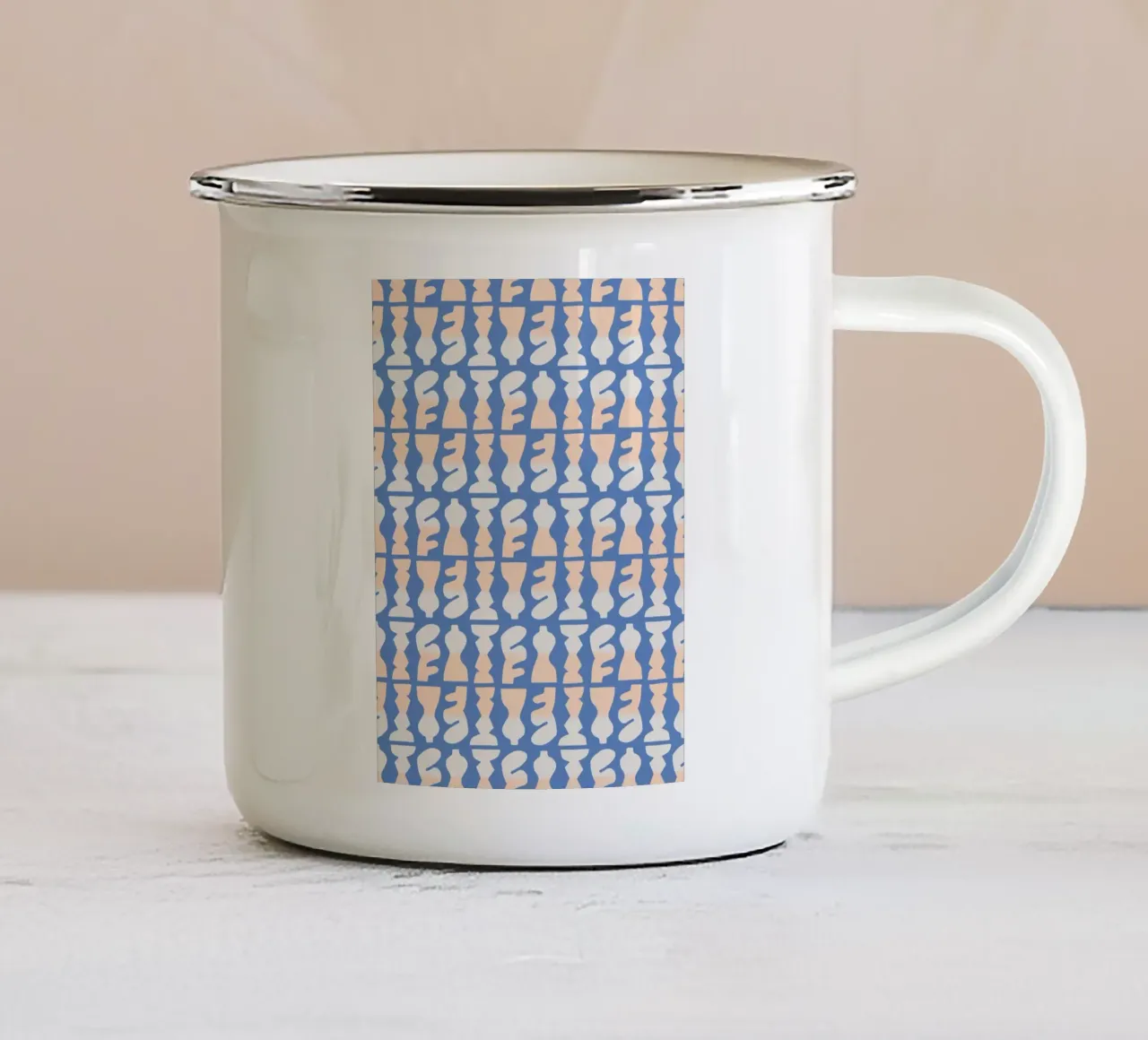 Schema ripetitivo 25 tazza in smalto da Little Dean
