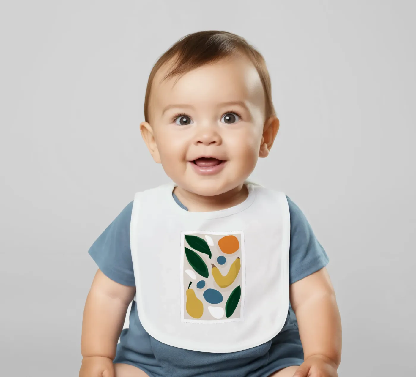 Formes de fruits déconstruites bavoir de Trace Brush