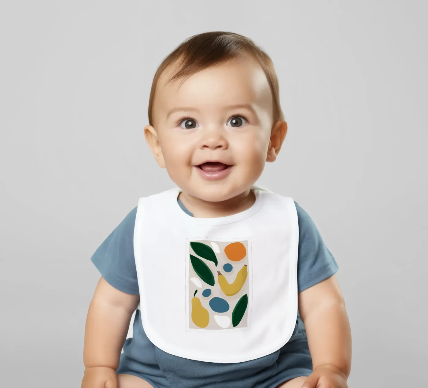 Formes de fruits déconstruites bavoir de Trace Brush