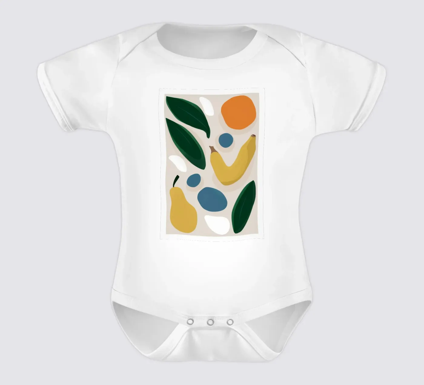Deconstructed Fruit Forms Kurzarm Babybody von Trace Brush