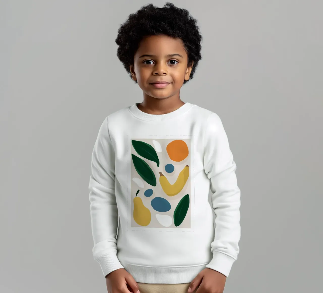 Forme di frutta destrutturate felpa bambino da Trace Brush