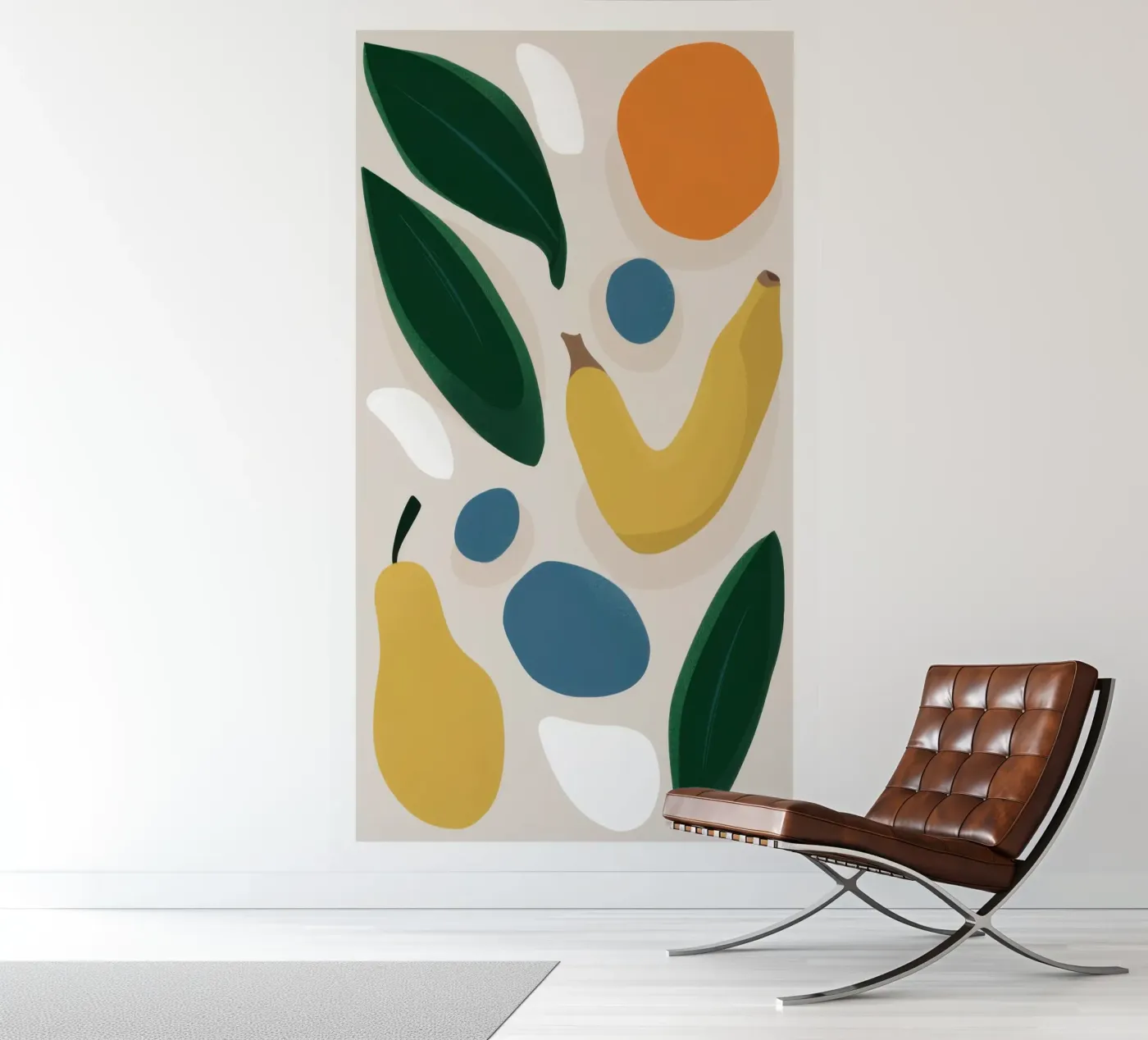 Deconstrueerde fruitvormen fotobehang van Trace Brush