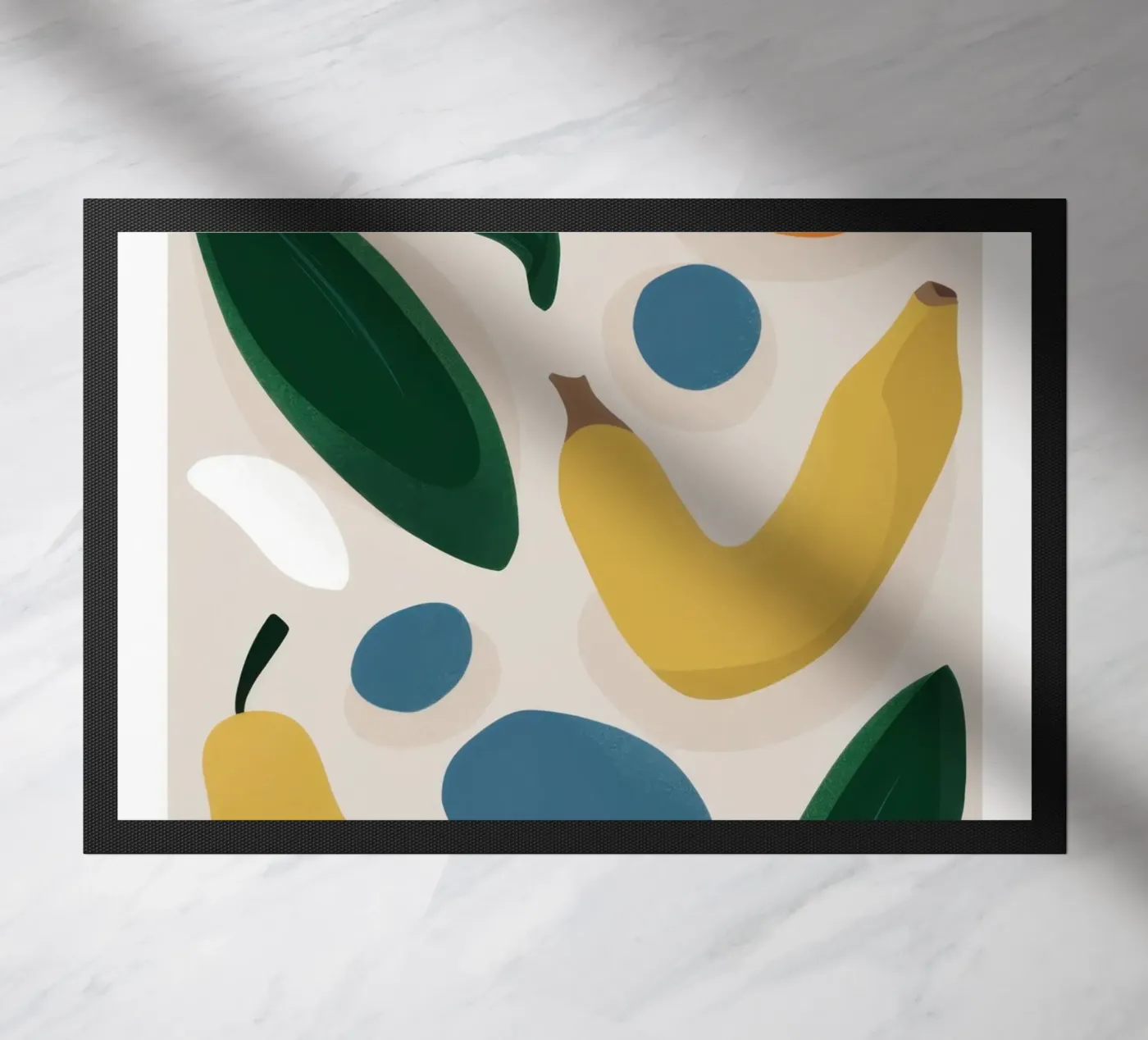 Deconstructed Fruit Forms doormat by Trace Brush
