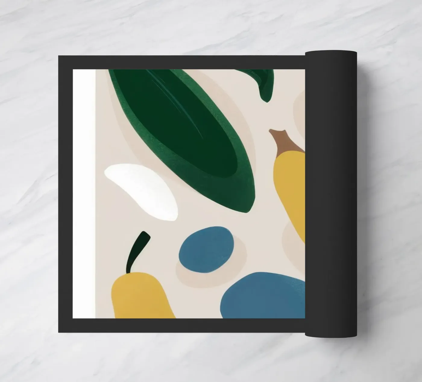 Deconstructed Fruit Forms doormat by Trace Brush