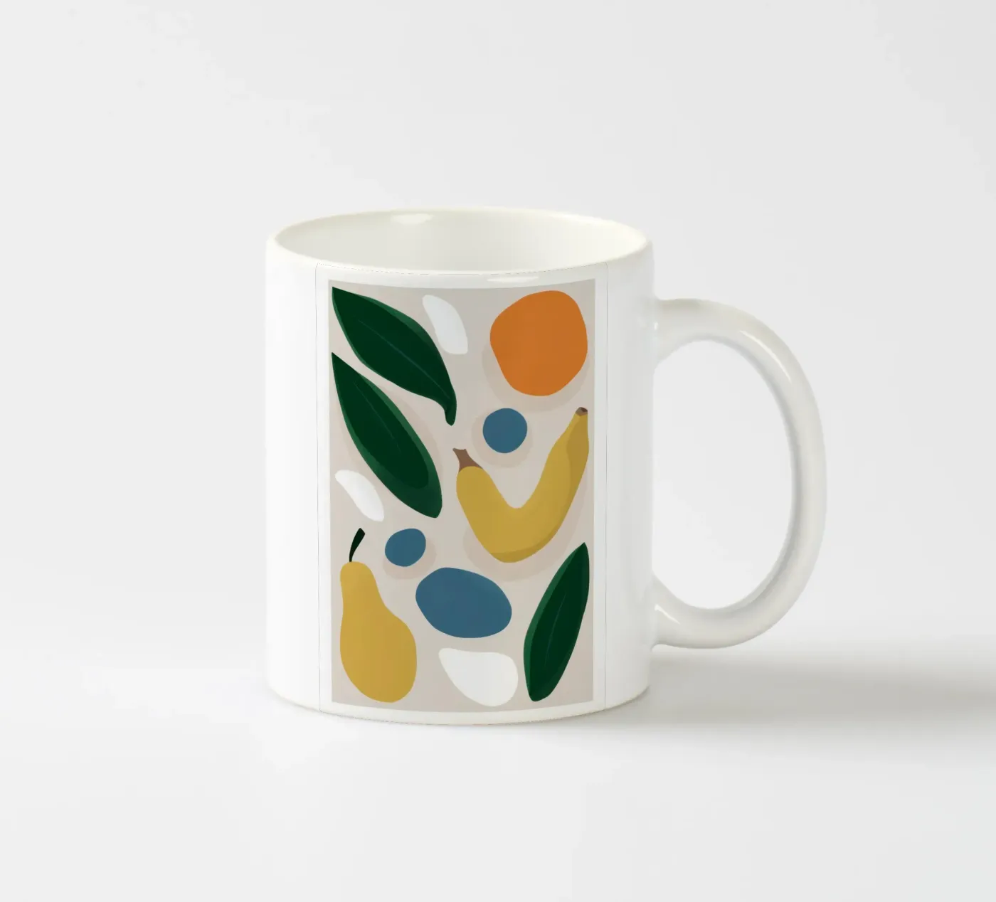 Deconstructed Fruit Forms ceramic mug by Trace Brush