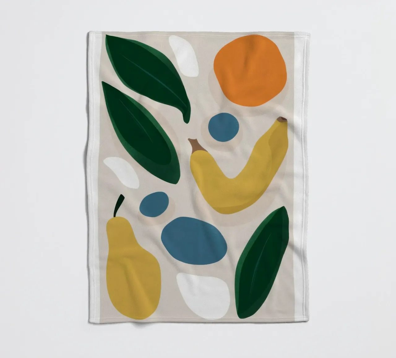 Deconstructed Fruit Forms fleece blanket by Trace Brush
