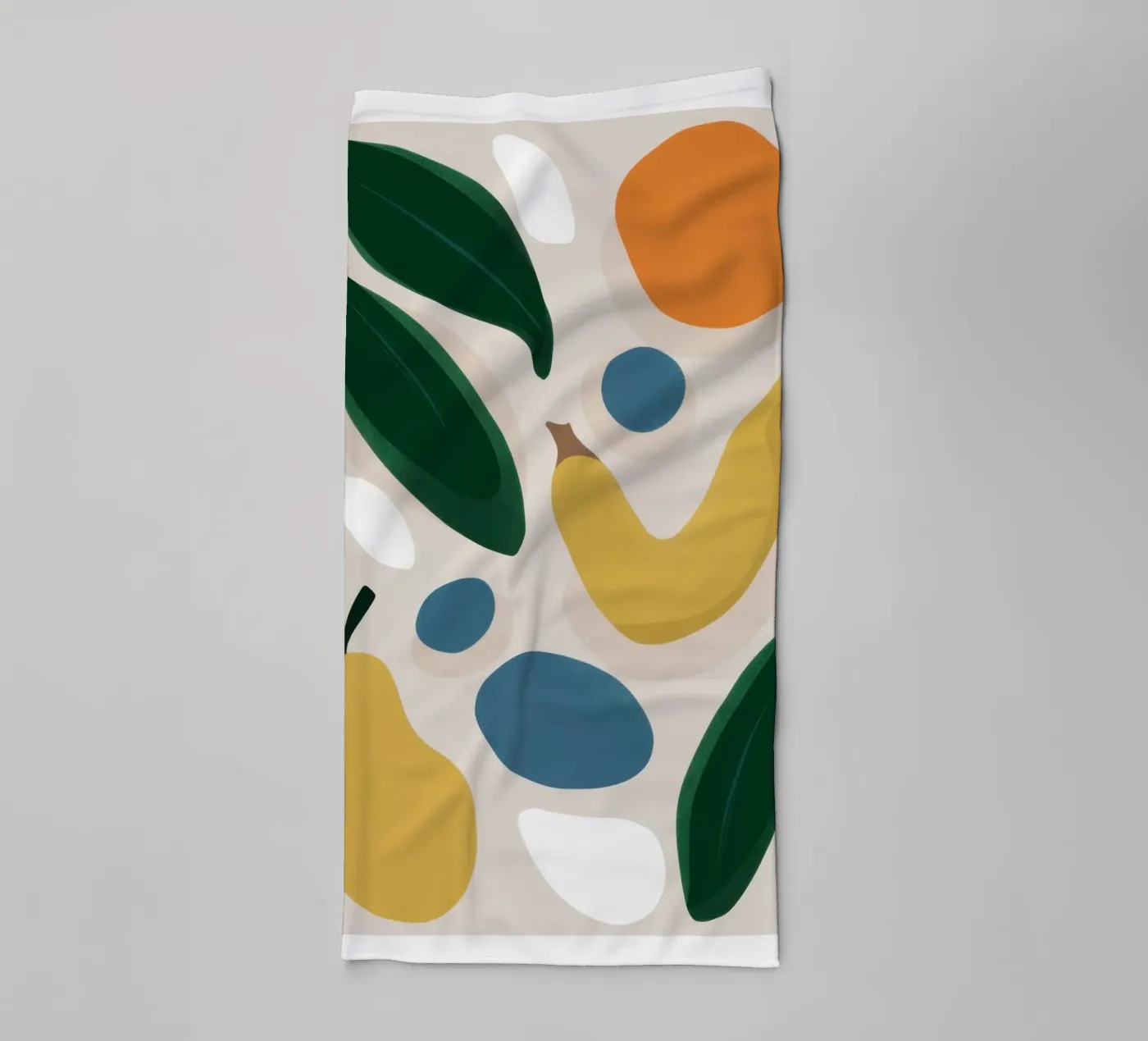 Deconstructed Fruit Forms towel by Trace Brush