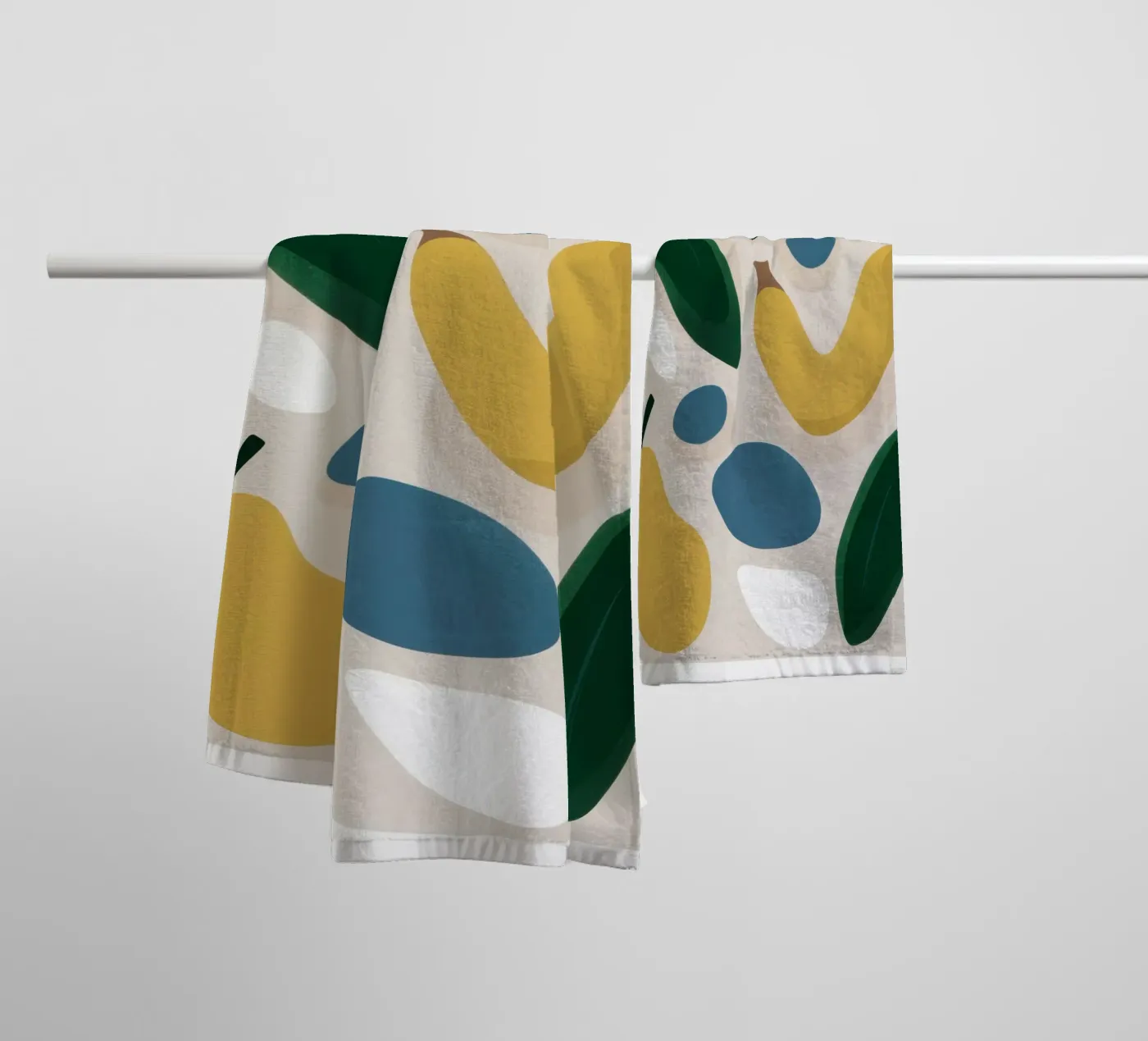 Deconstructed Fruit Forms towel by Trace Brush