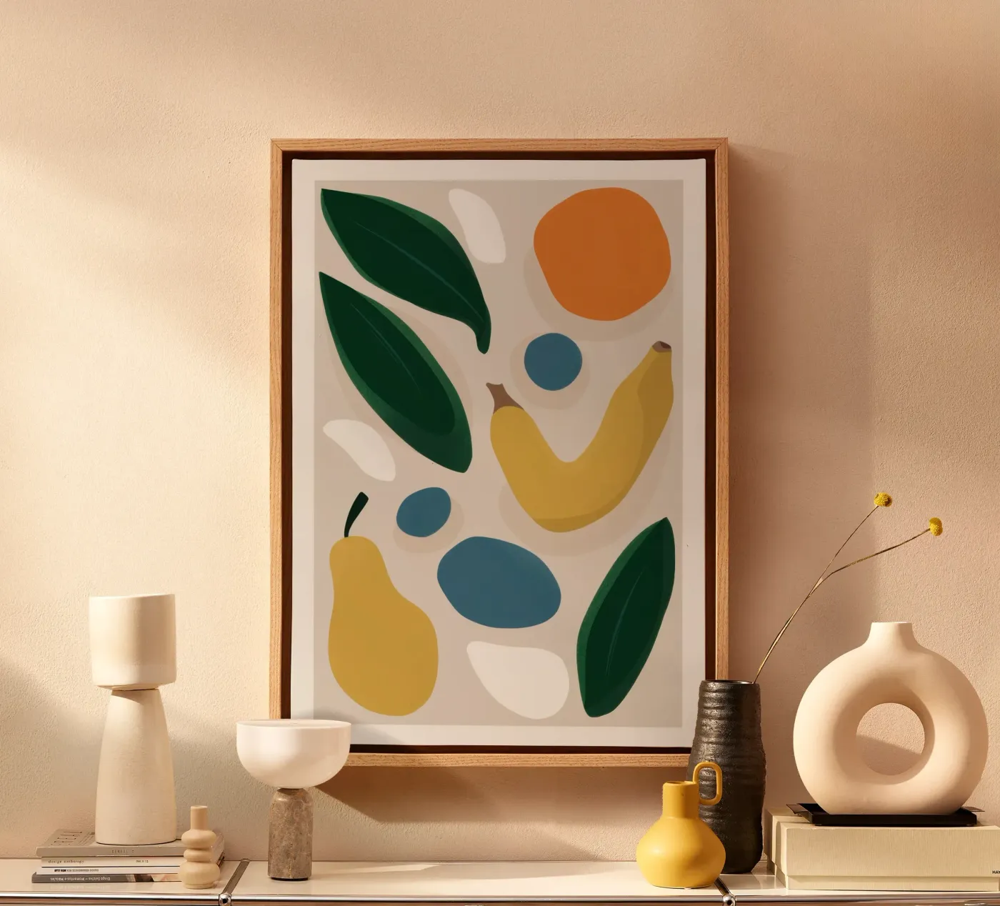 Deconstructed Fruit Forms canvas by Trace Brush