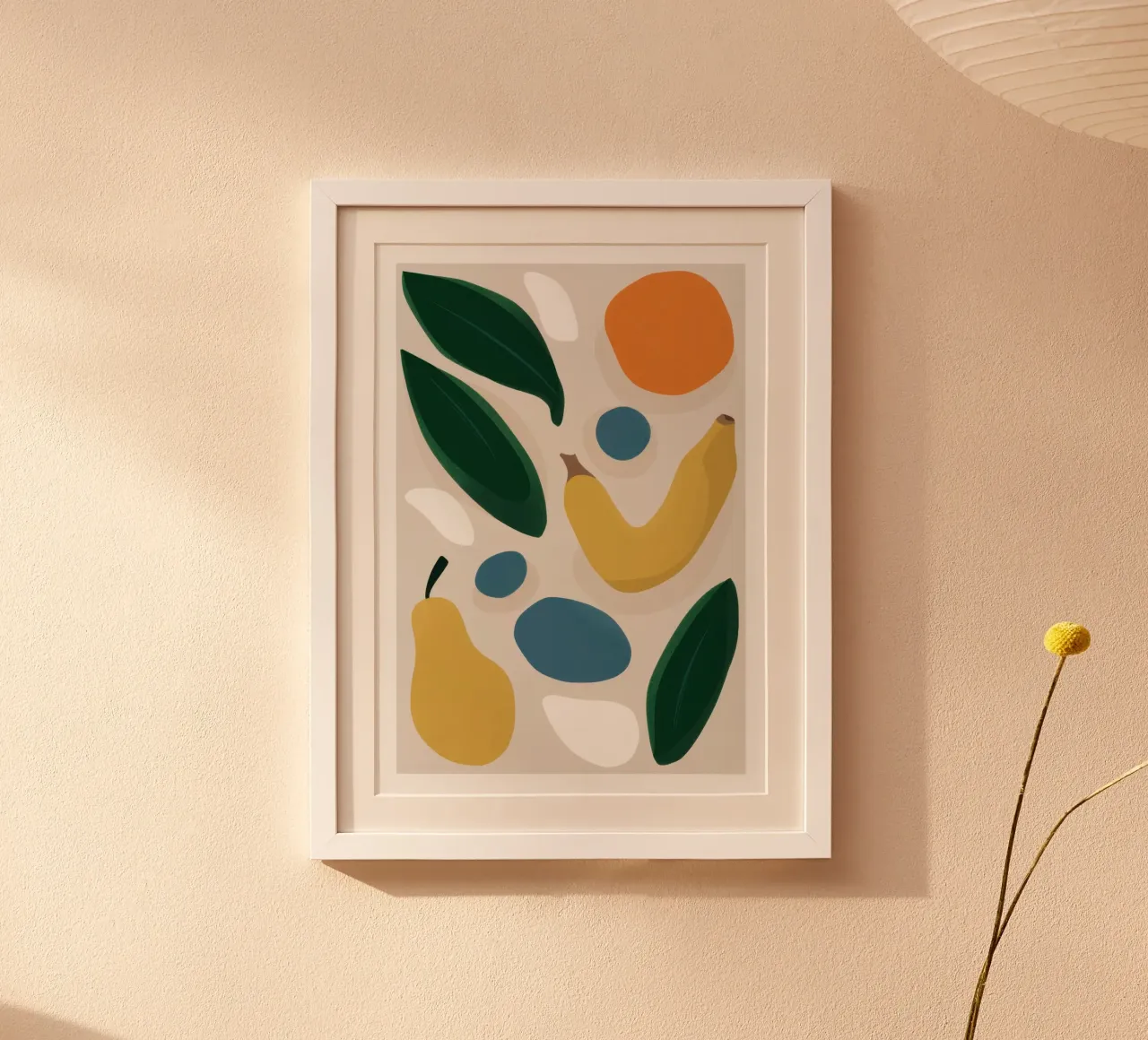 Forme di frutta destrutturate poster da Trace Brush