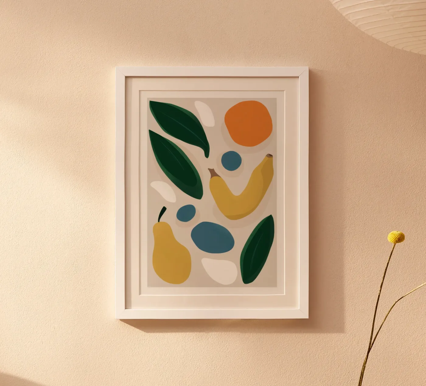 Formes de fruits déconstruites poster de Trace Brush