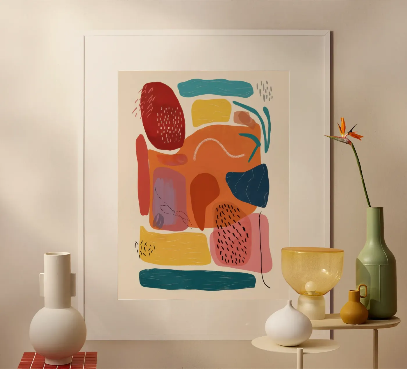 Earthen Shape Mosaic poster by Selene Shade