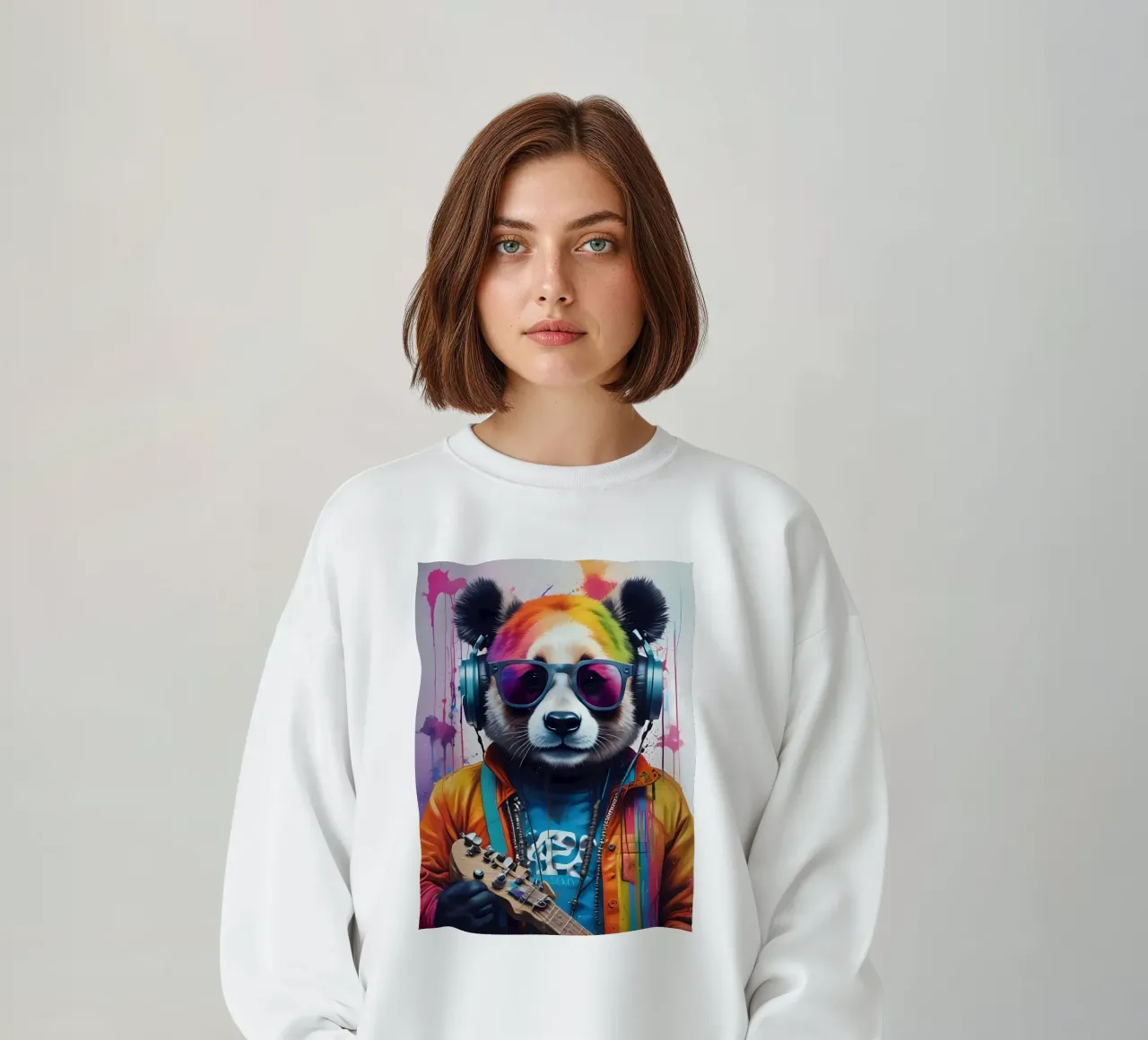 Panda in glassa con cuffie felpa da MakArena