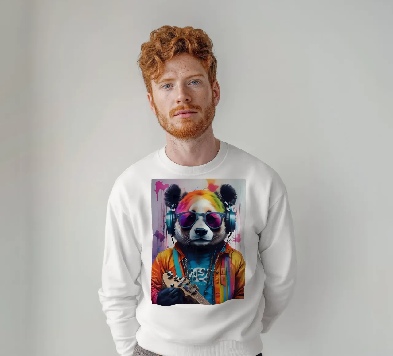Panda in glassa con cuffie felpa da MakArena