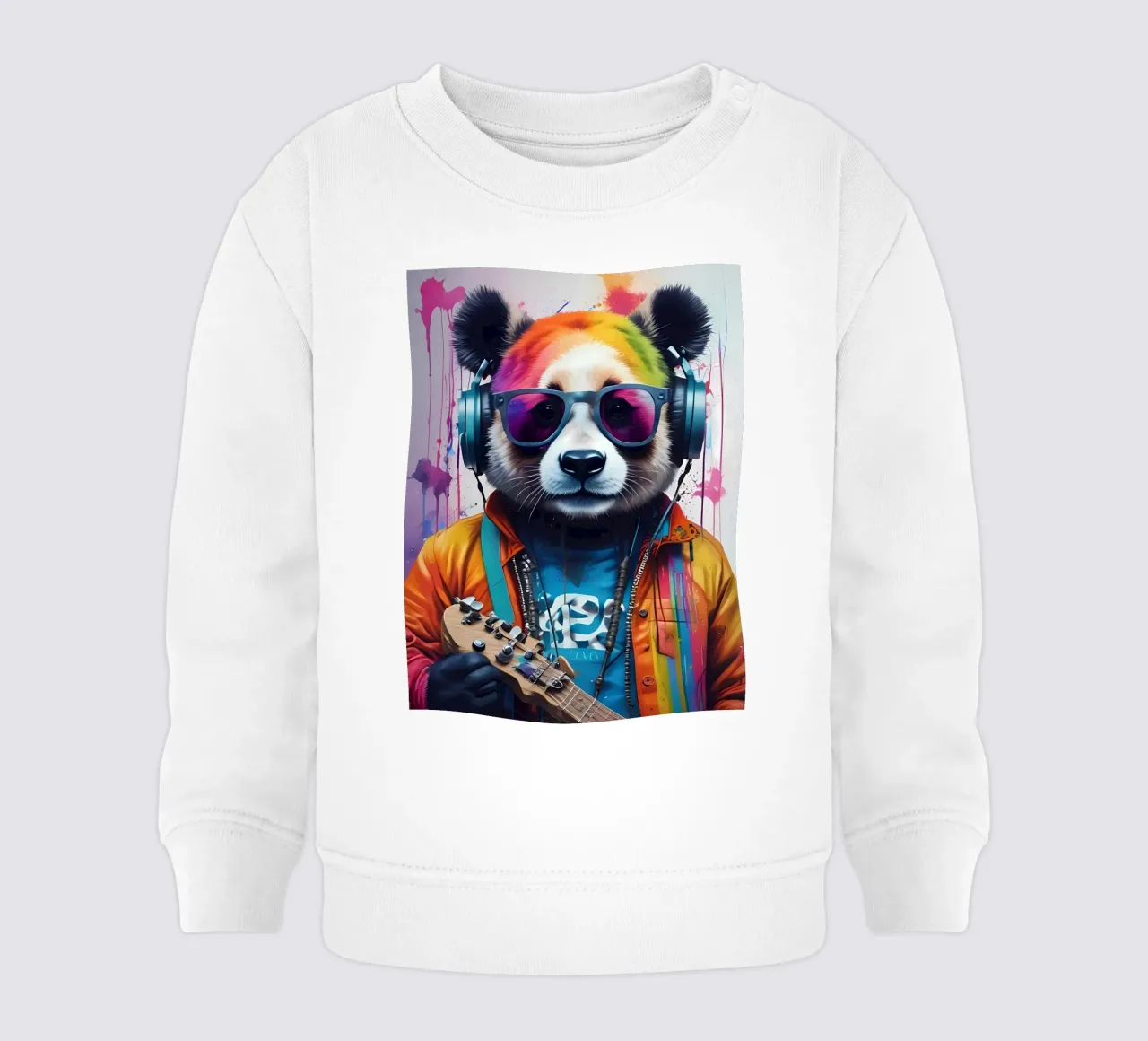 Panda in glassa con cuffie felpa neonato da MakArena