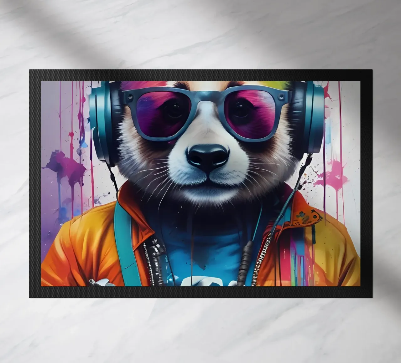Panda in glassa con cuffie zerbino da MakArena