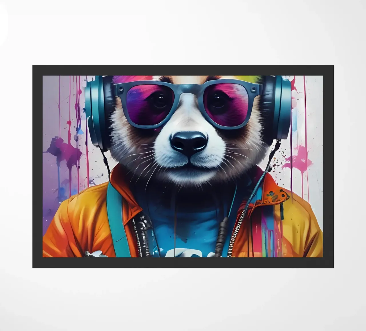 Panda in glassa con cuffie zerbino da MakArena