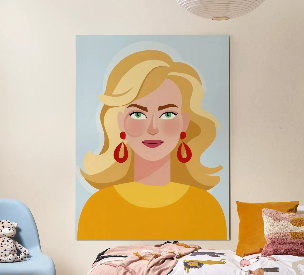 Ritratto dello sguardo d'oro poster con telaio in plastica da Gaia Viesta