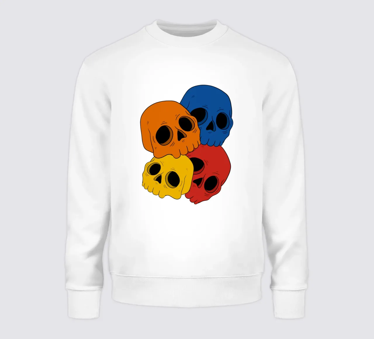Colorful pop skulls felpa da TijanaArtStudio88