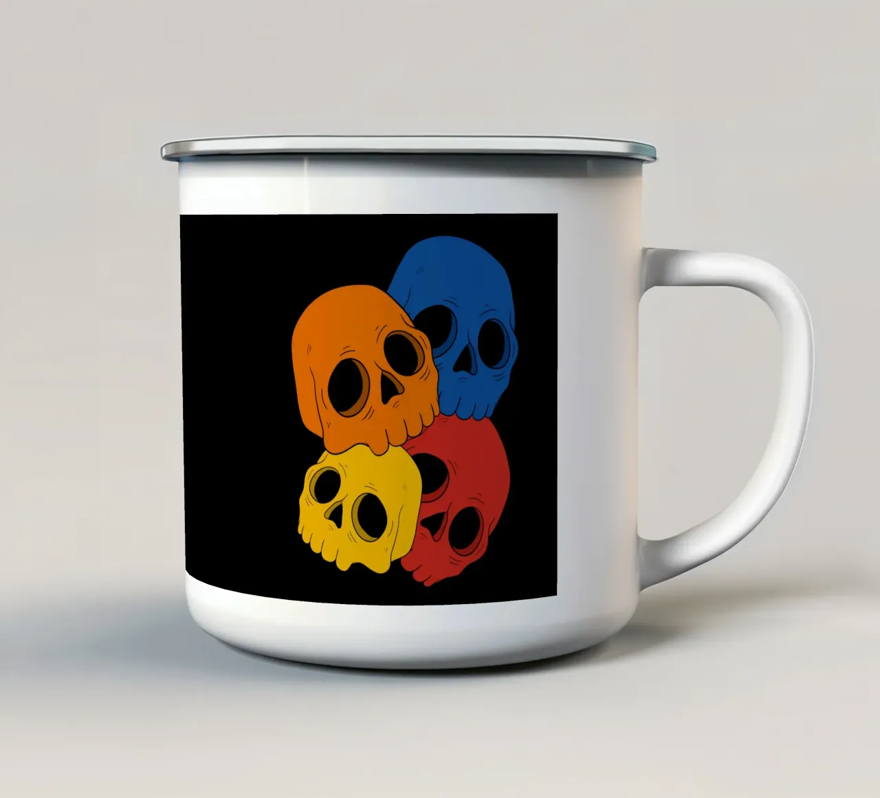 Colorful pop skulls tazza in smalto da TijanaArtStudio88
