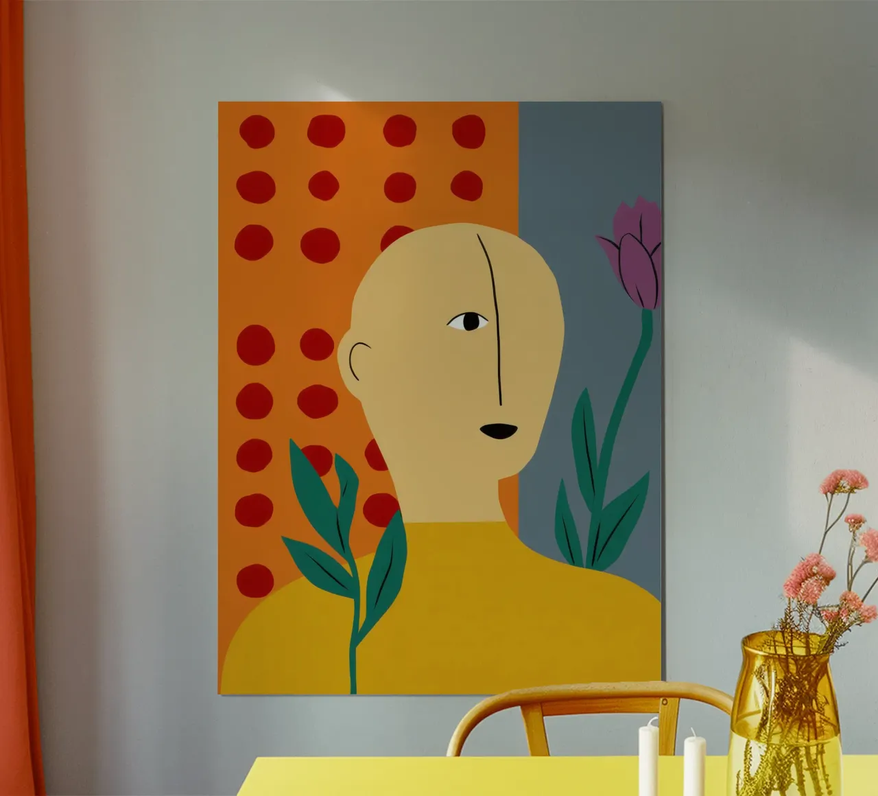 Abstracte Polka Dot Geest poster van Irish Strokes