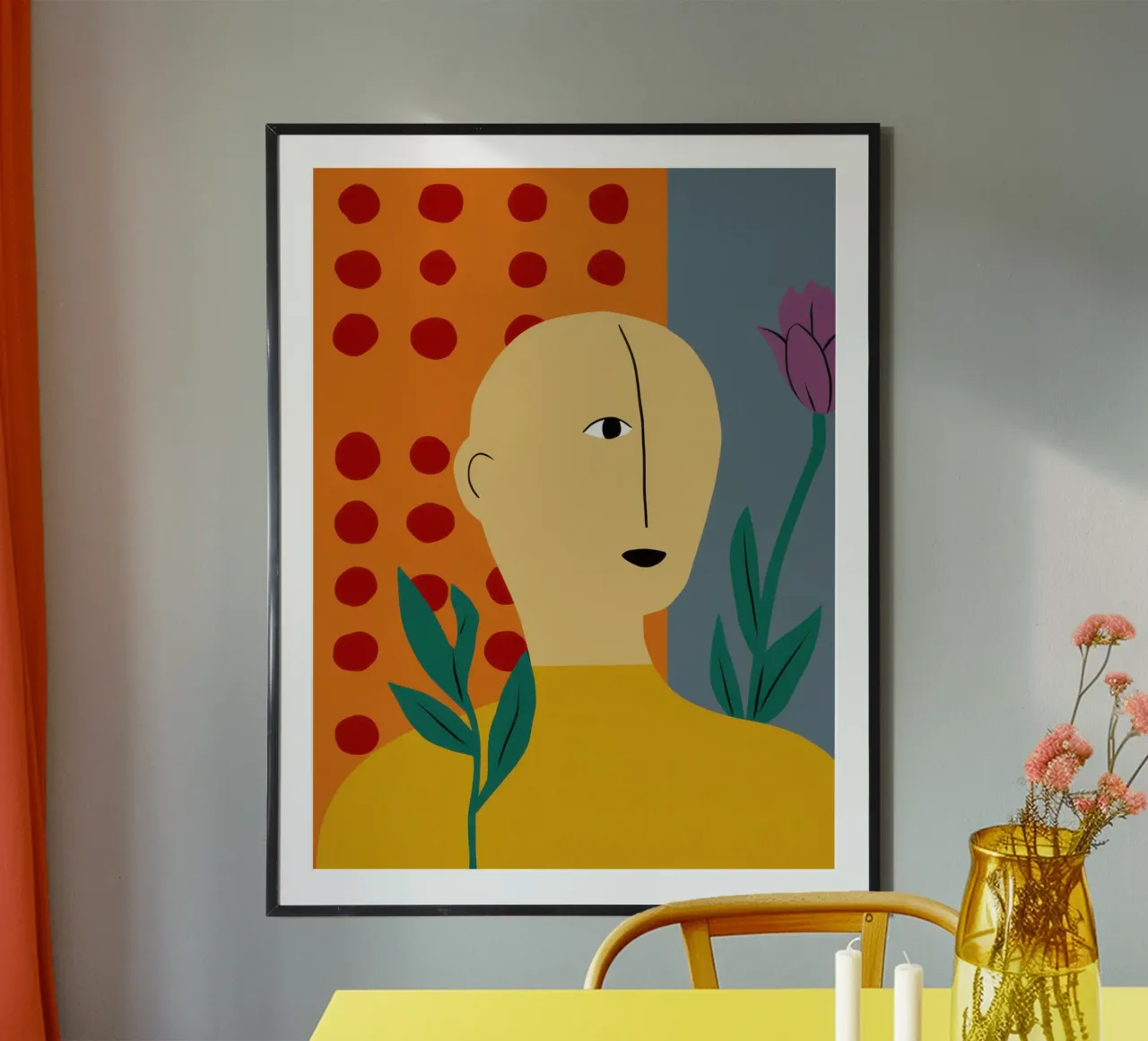 Abstracte Polka Dot Geest poster van Irish Strokes