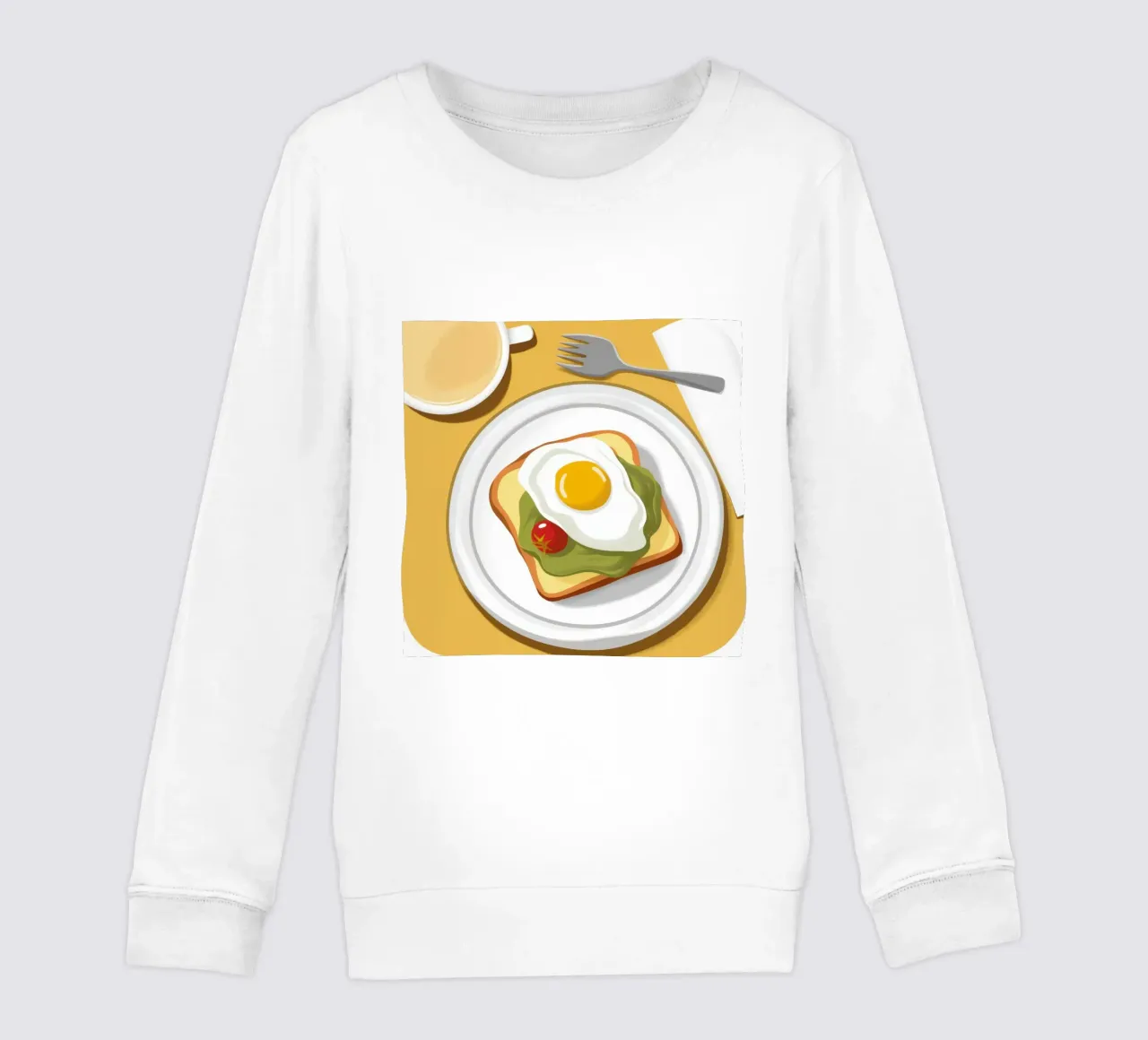 Toast all'uovo con avocado felpa bambino da Mark Solaria