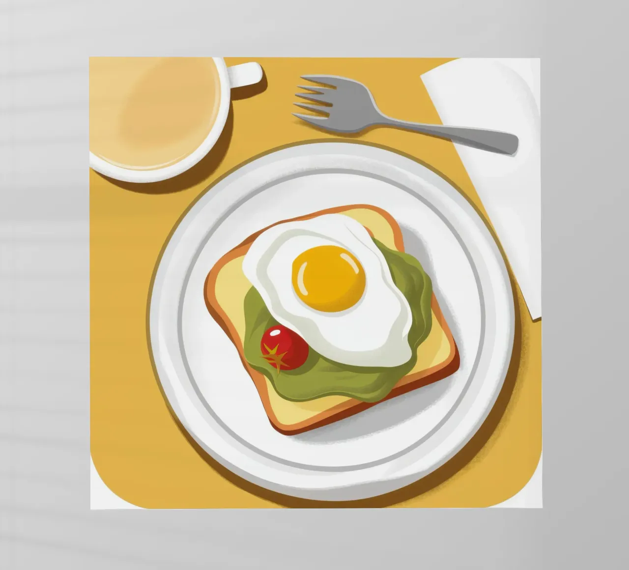 Toast all'uovo con avocado pellicola backlit da Mark Solaria