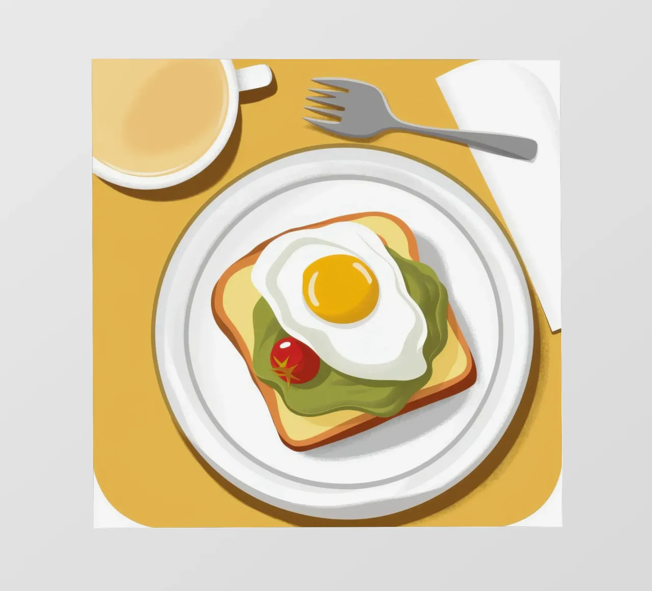 Toast all'uovo con avocado pellicola backlit da Mark Solaria