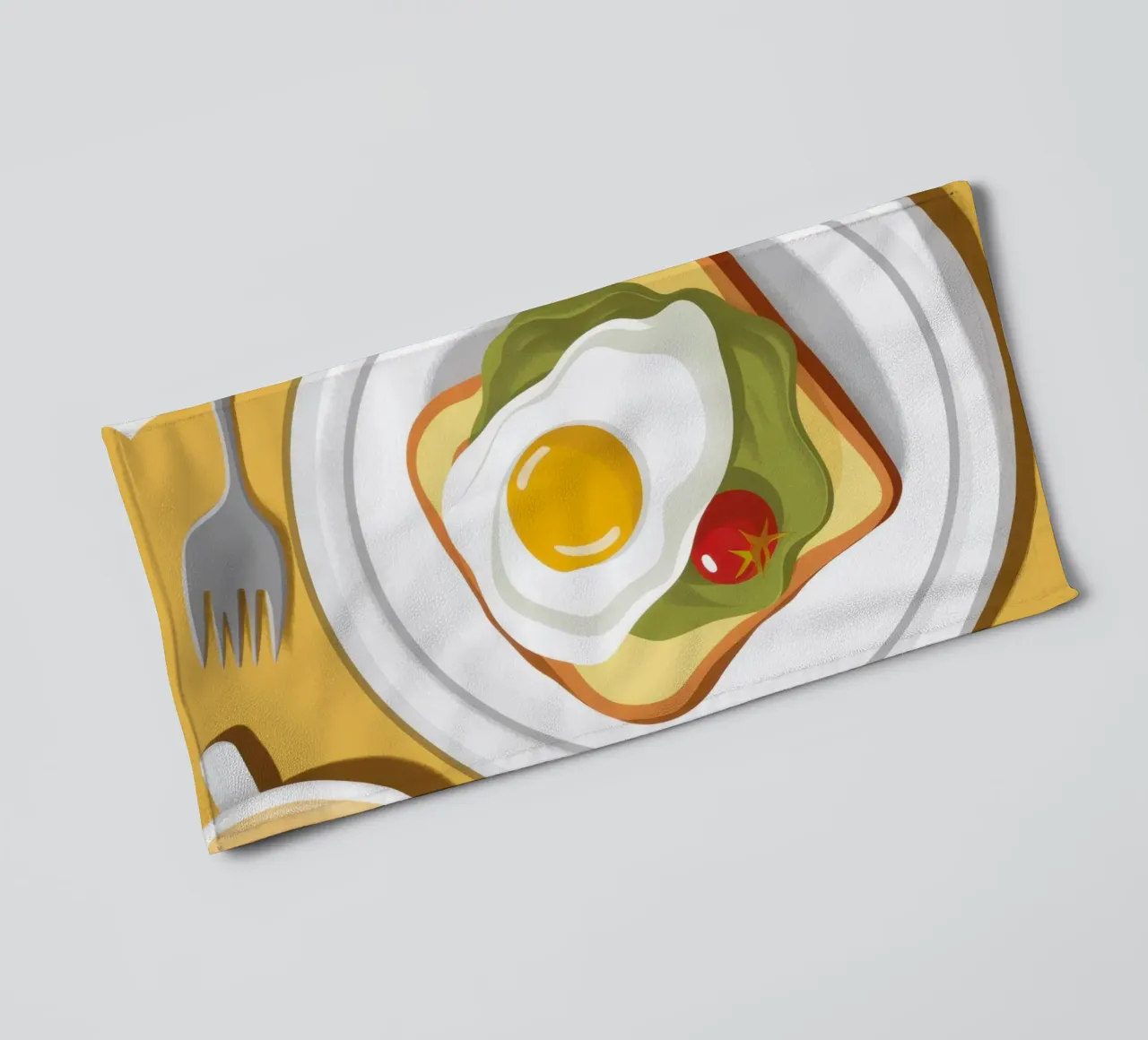 Toast all'uovo con avocado asciugamano da bagno da Mark Solaria