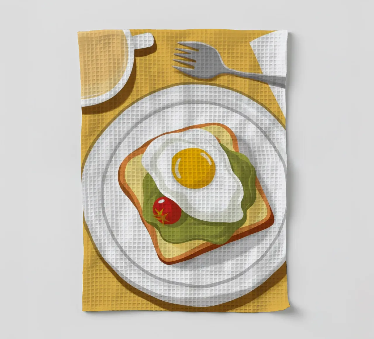Toast all'uovo con avocado canovaccio da cucina da Mark Solaria
