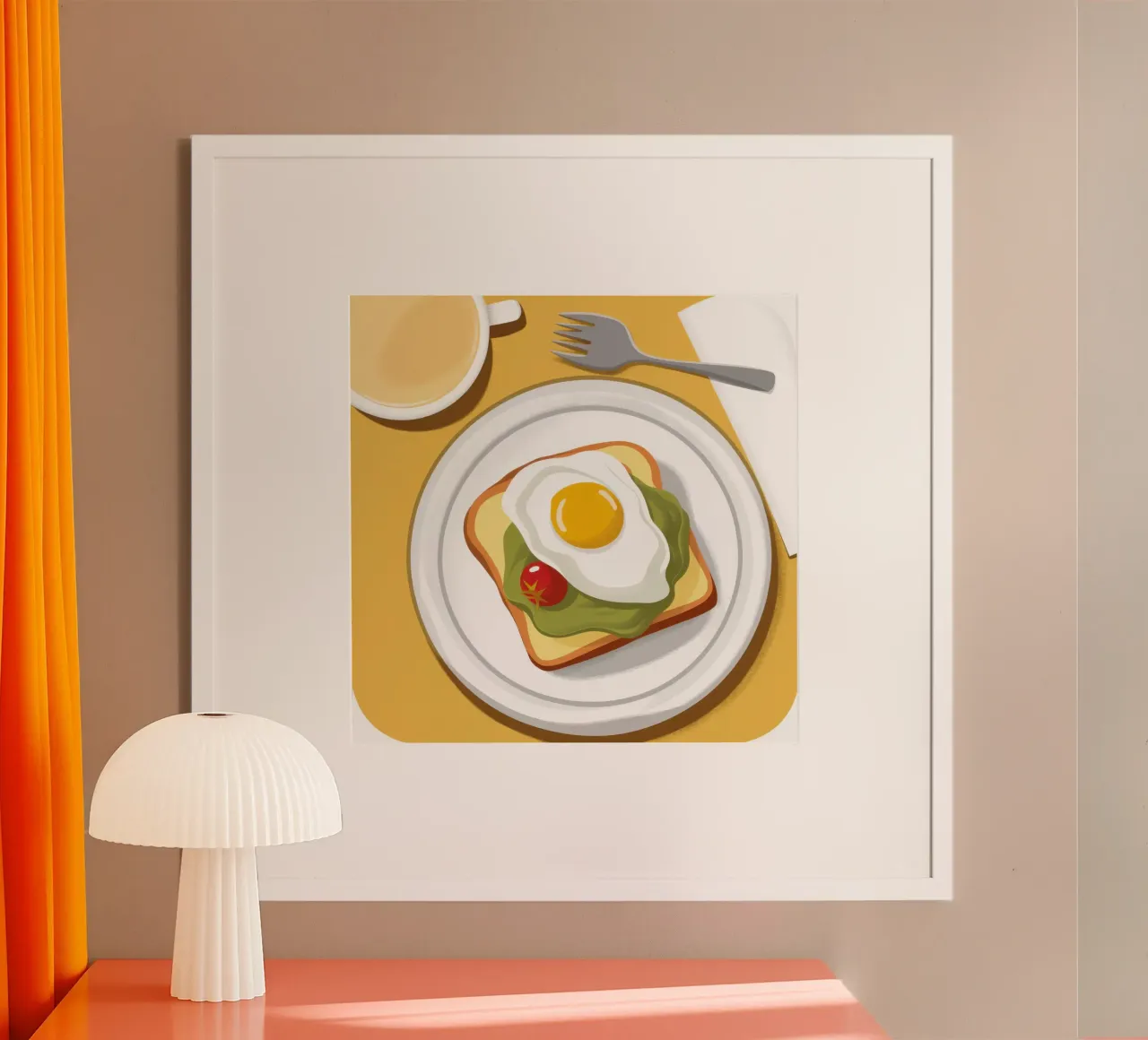 Toast all'uovo con avocado poster da Mark Solaria