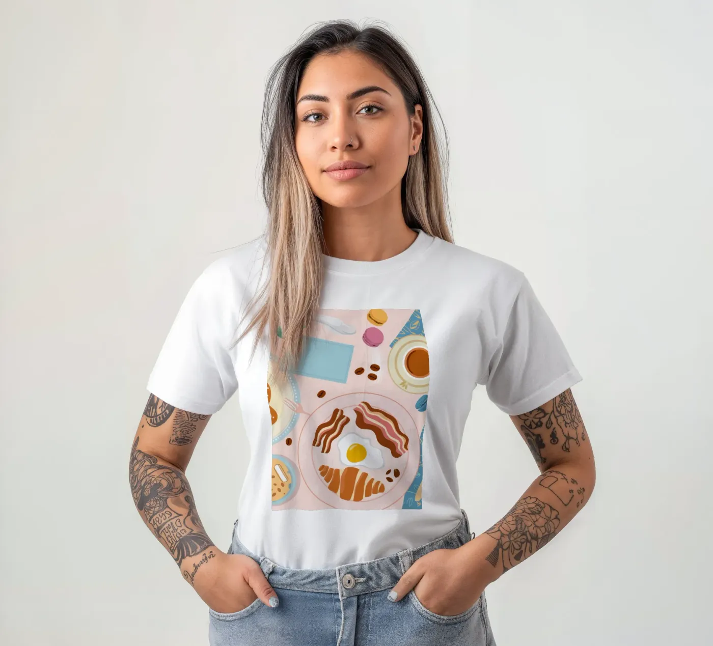 Tavolo della colazione Flatlay t-shirt da Gaia Viesta