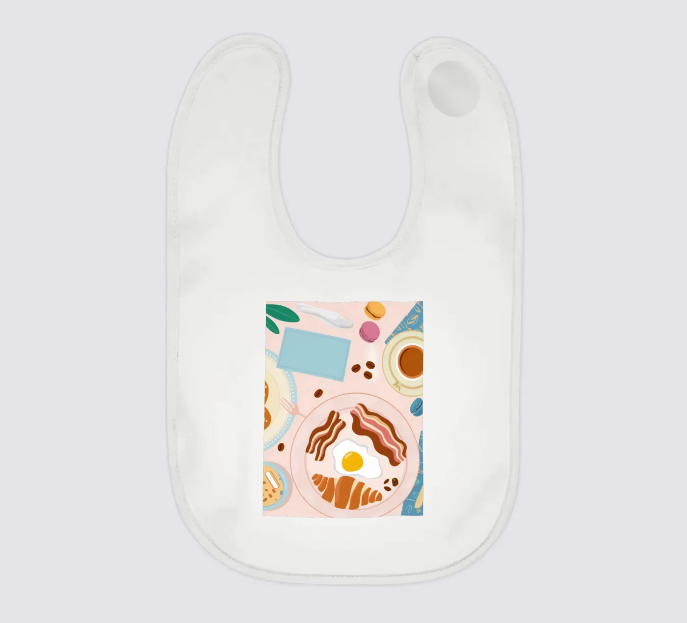Breakfast Table Flatlay baby bib by Gaia Viesta