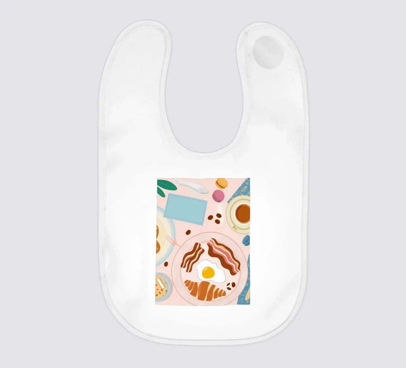 Breakfast Table Flatlay baby bib by Gaia Viesta