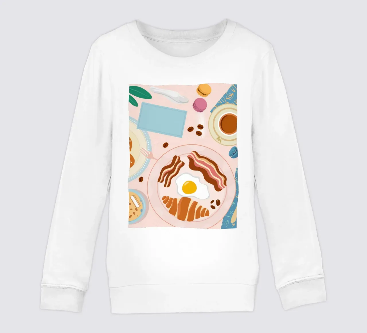 Tavolo della colazione Flatlay felpa bambino da Gaia Viesta