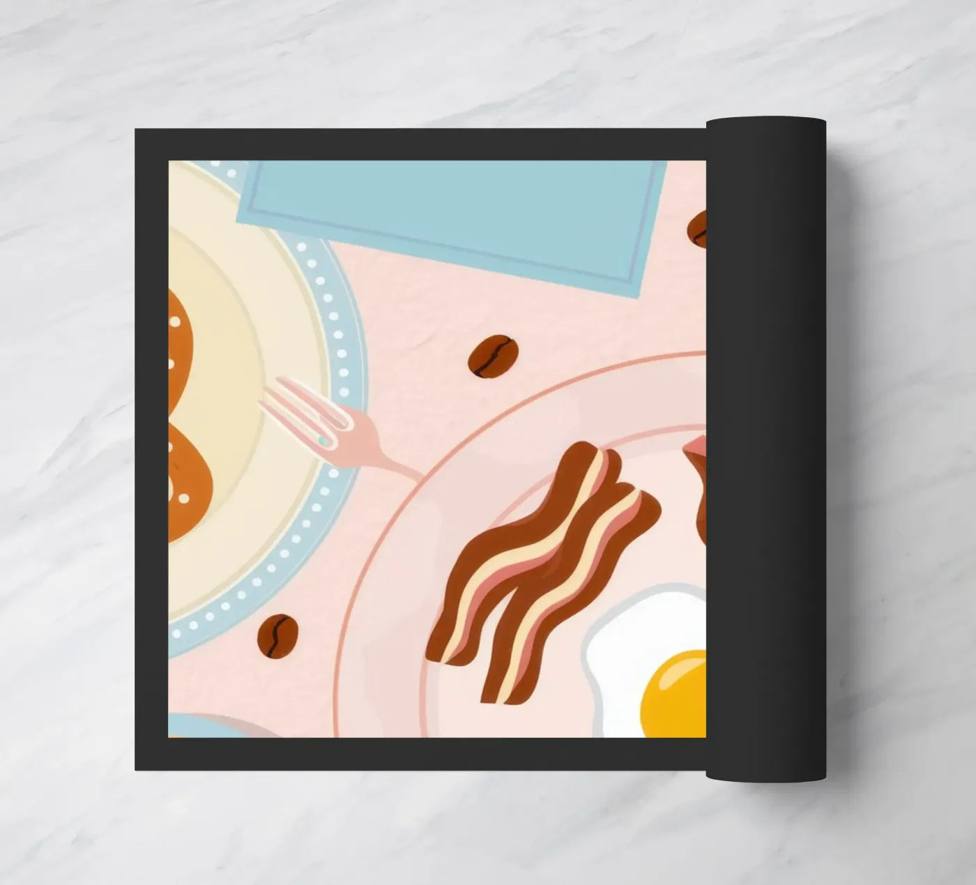 Tavolo della colazione Flatlay zerbino da Gaia Viesta