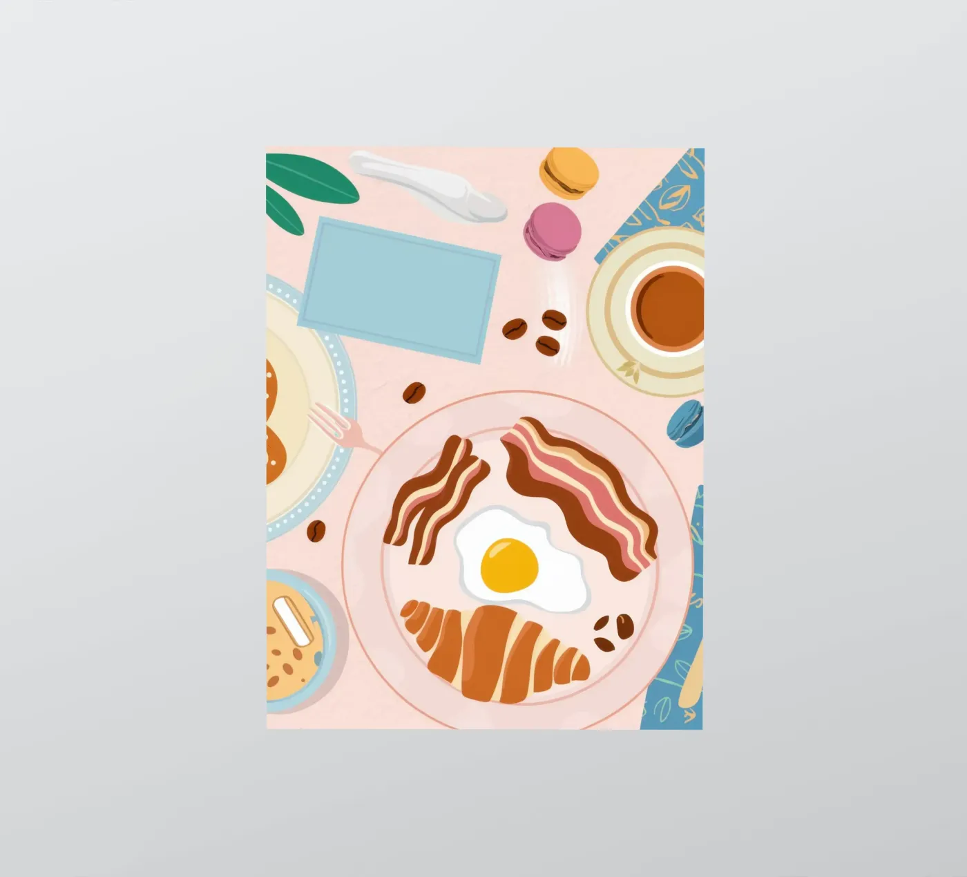 Breakfast Table Flatlay adesivo da Gaia Viesta