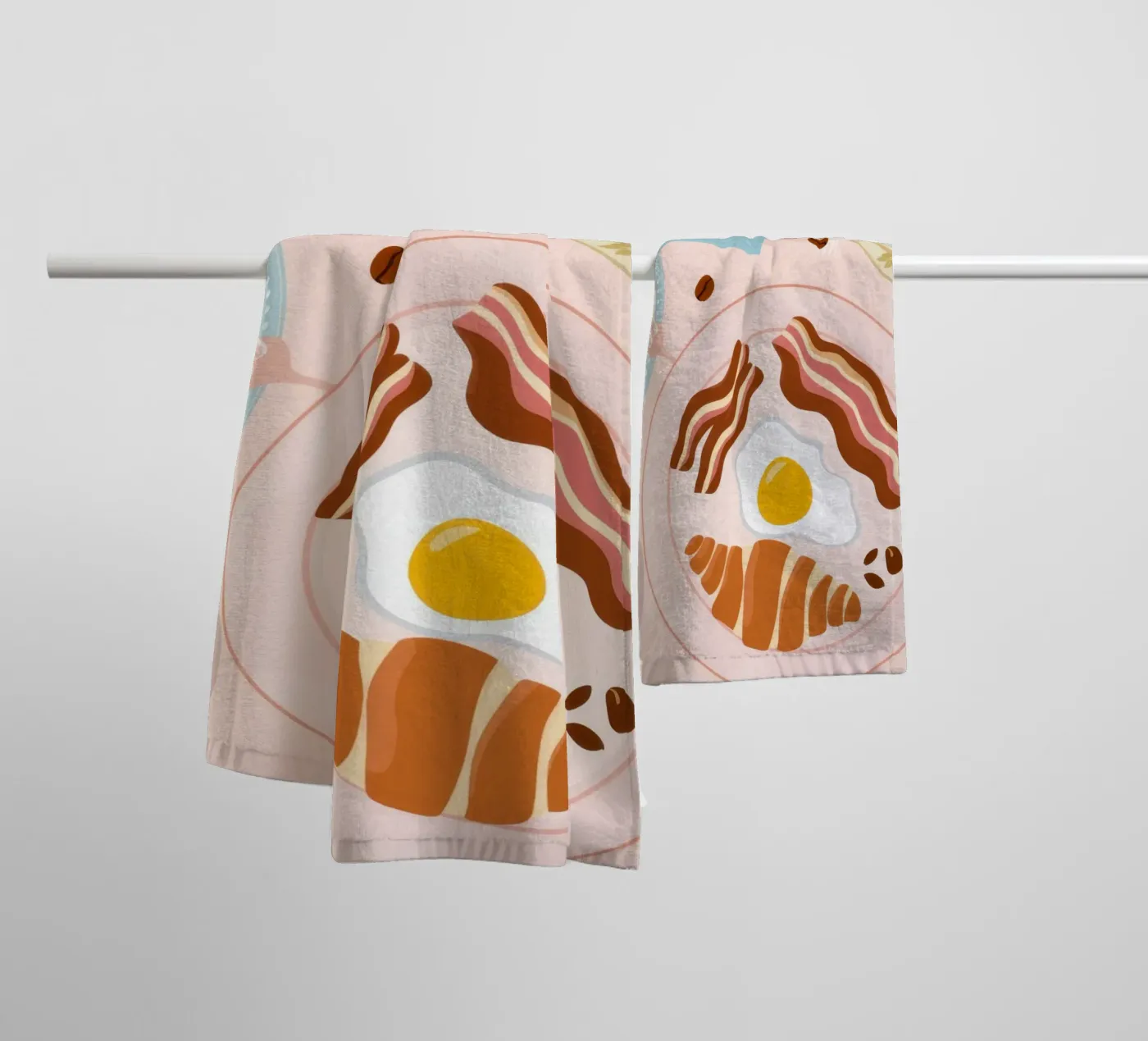 Breakfast Table Flatlay towel by Gaia Viesta