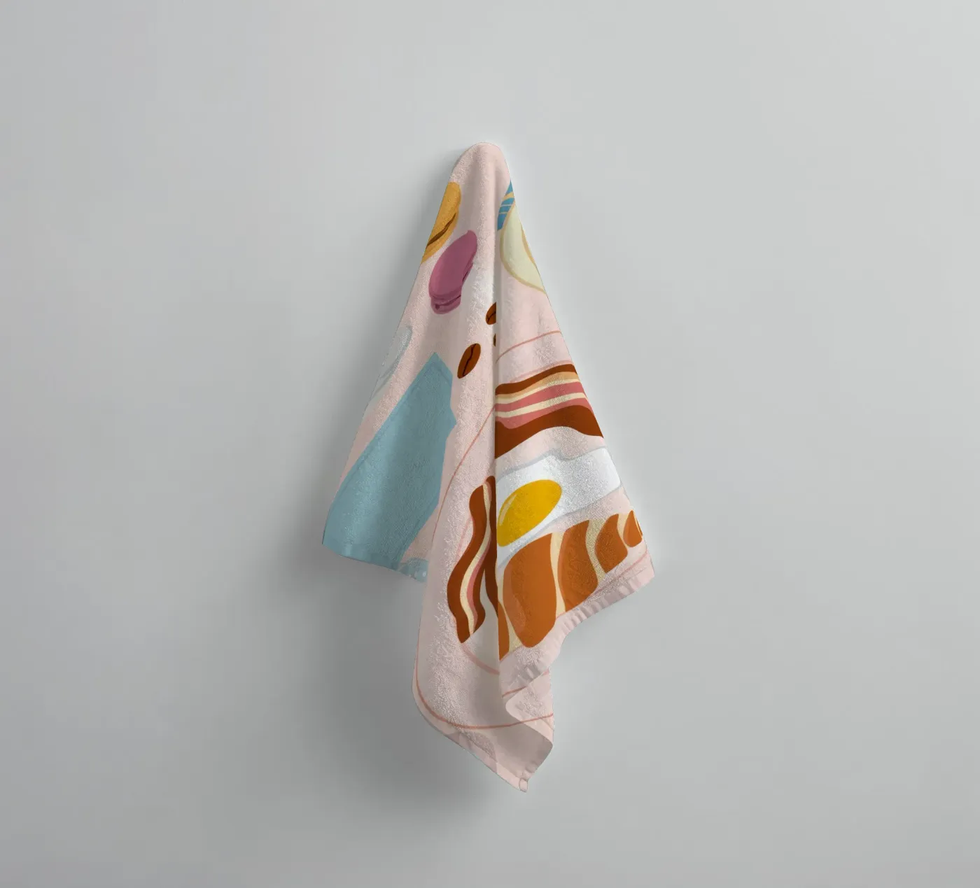 Breakfast Table Flatlay towel by Gaia Viesta
