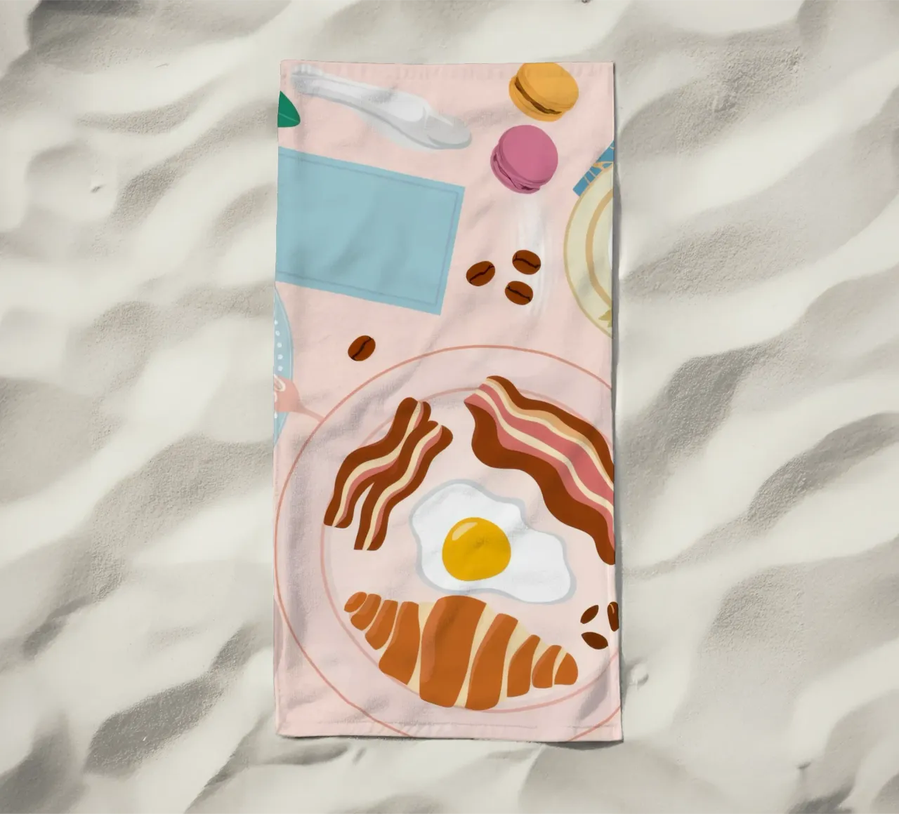 Tavolo della colazione Flatlay telo mare da Gaia Viesta