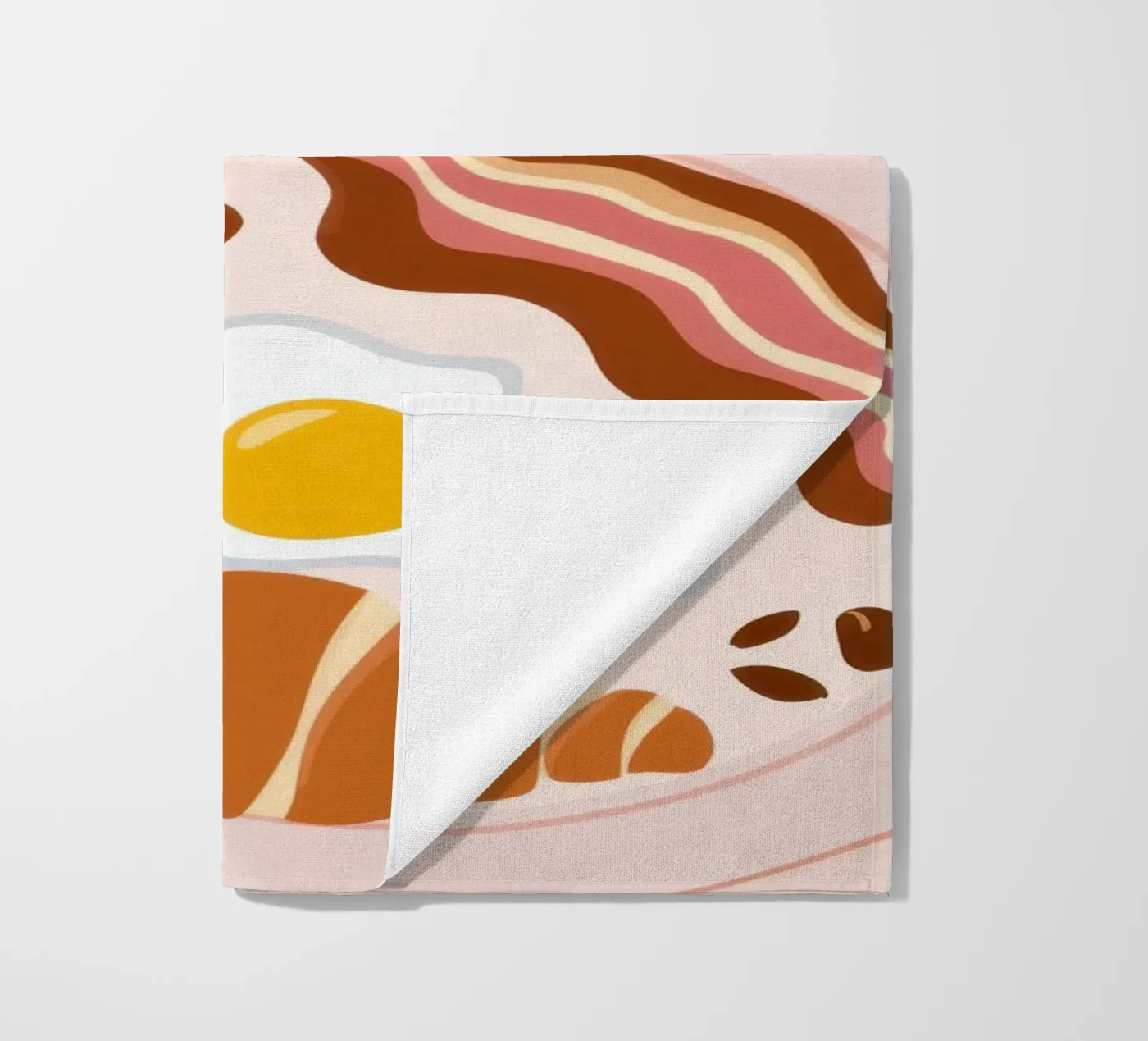 Breakfast Table Flatlay beach towel by Gaia Viesta