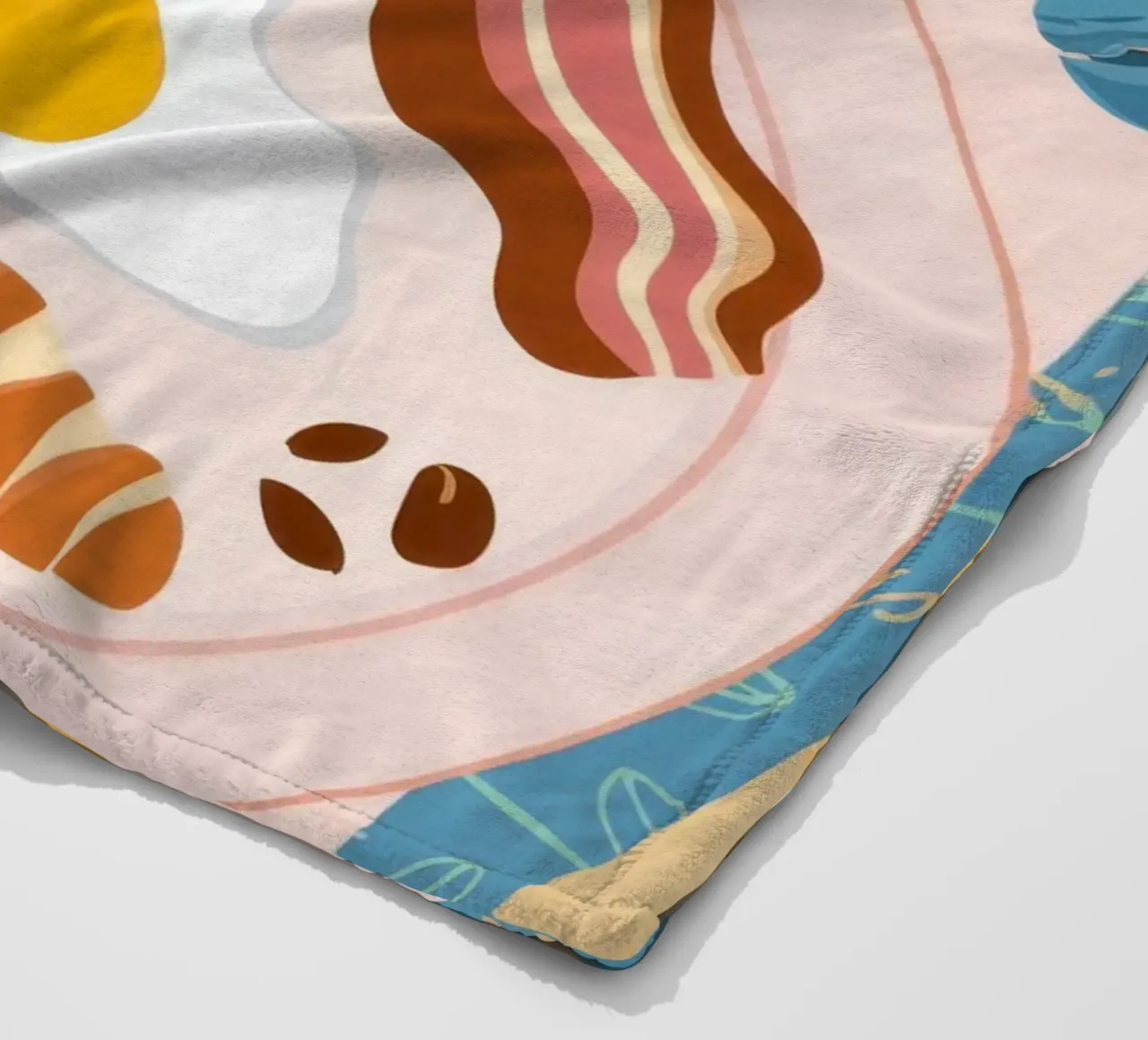 Breakfast Table Flatlay Fleecedecke von Gaia Viesta