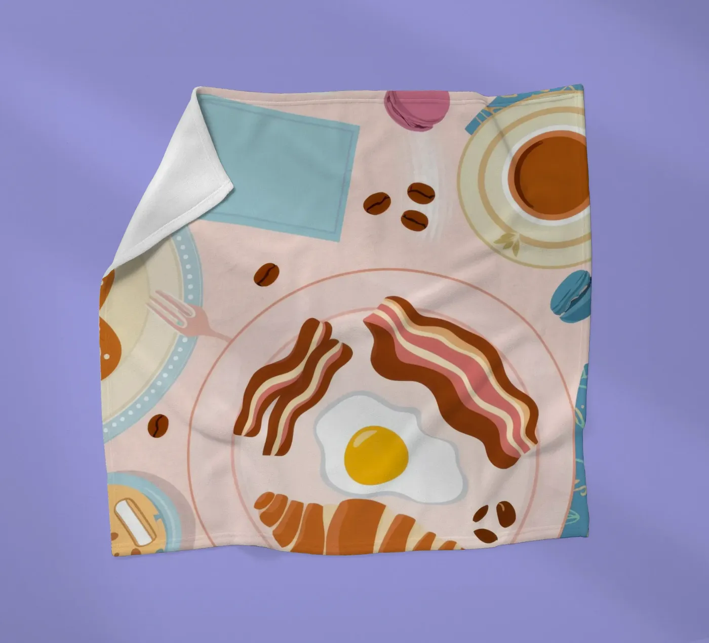 Ontbijttafel Flatlay fleecedeken van Gaia Viesta