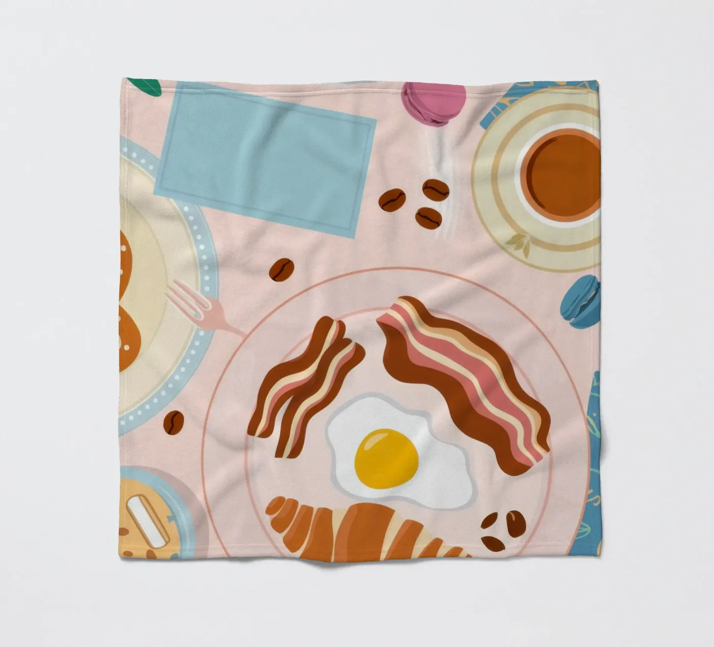 Ontbijttafel Flatlay fleecedeken van Gaia Viesta